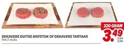 Dekamarkt DEKAVERS DUITSE BIEFSTUK OF DEKAVERS TARTAAR aanbieding
