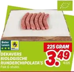 Dekamarkt DEKAVERS BIOLOGISCHE RUNDERCHIPOLATA'S aanbieding