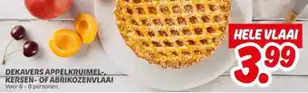 Dekamarkt DEKAVERS APPELKRUIMEL-, KERSEN-OF ABRIKOZENVLAAI aanbieding