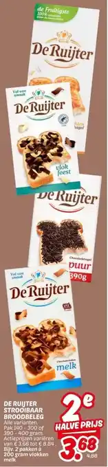 Dekamarkt DE RUIJTER STROOIBAAR BROODBELEG aanbieding