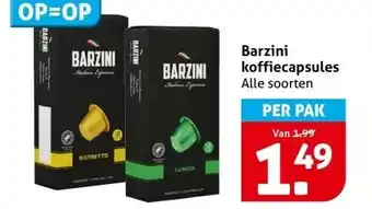Hoogvliet Barzini koffiecapsules aanbieding