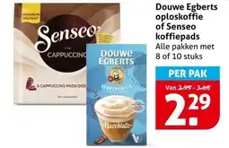 Hoogvliet Douwe Egberts oploskoffie of Senseo koffiepads aanbieding