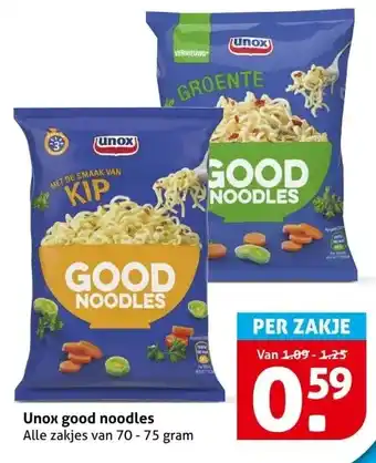 Hoogvliet Unox good noodles aanbieding