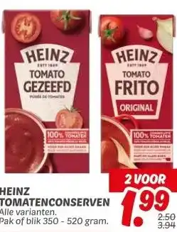 Dekamarkt HEINZ TOMATENCONSERVEN aanbieding