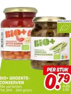 Dekamarkt BIO+ GROENTE- CONSERVEN aanbieding