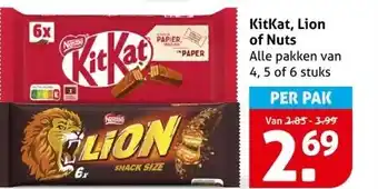 Hoogvliet KitKat, Lion of Nuts aanbieding