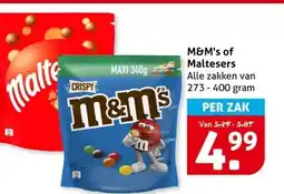 Hoogvliet M&M's of Maltesers aanbieding