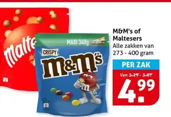 Hoogvliet M&M's of Maltesers aanbieding