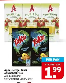 Hoogvliet Appelsientje, Taksi of DubbelFrisss aanbieding