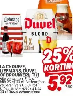 Dekamarkt LA CHOUFFE, LIEFMANS, DUVEL OF BROUWERIJ 'TU aanbieding