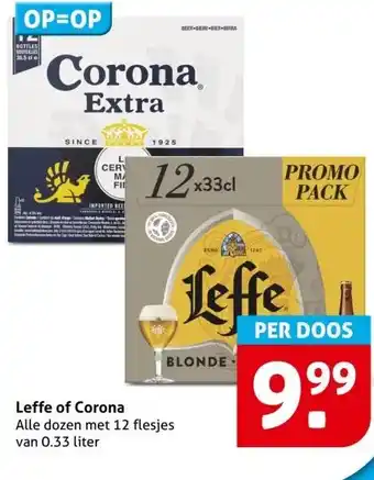 Hoogvliet Leffe of Corona aanbieding