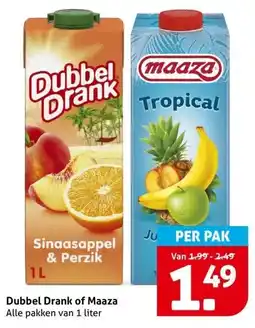 Hoogvliet Dubbel Drank of Maaza aanbieding