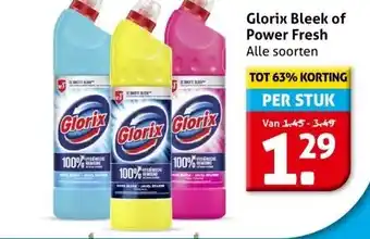 Hoogvliet Glorix Bleek of Power Fresh aanbieding