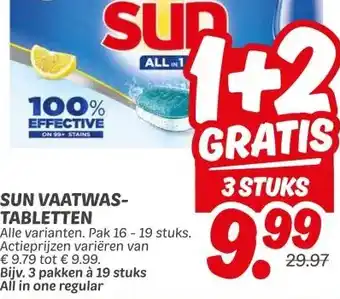 Dekamarkt SUN VAATWAS- TABLETTEN aanbieding