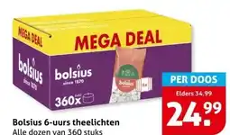 Hoogvliet Bolsius 6-uurs theelichten aanbieding
