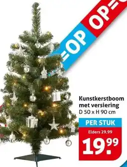 Hoogvliet Kunstkerstboom met versiering aanbieding