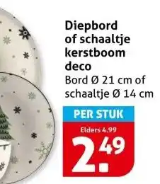 Hoogvliet Diepbord of schaaltje kerstboom deco aanbieding