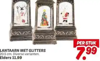 Dekamarkt LANTAARN MET GLITTERS aanbieding