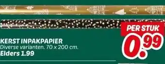 Dekamarkt KERST INPAKPAPIER aanbieding
