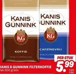 Dekamarkt KANIS & GUNNINK FILTERKOFFIE aanbieding