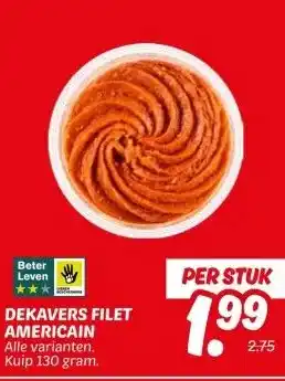 Dekamarkt DEKAVERS FILET AMERICAIN aanbieding