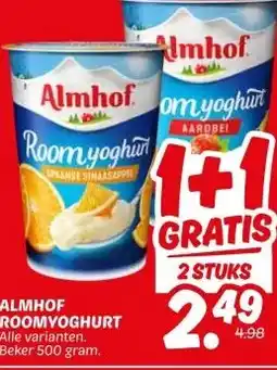 Dekamarkt ALMHOF ROOMYOGHURT aanbieding