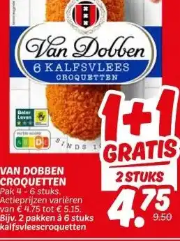 Dekamarkt VAN DOBBEN CROQUETTEN aanbieding