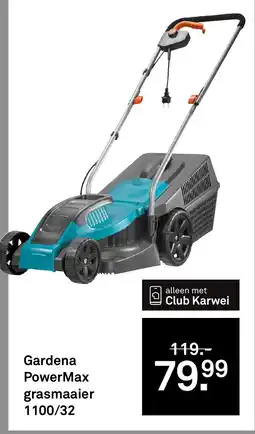Karwei Gardena PowerMax grasmaaier 1100/32 aanbieding