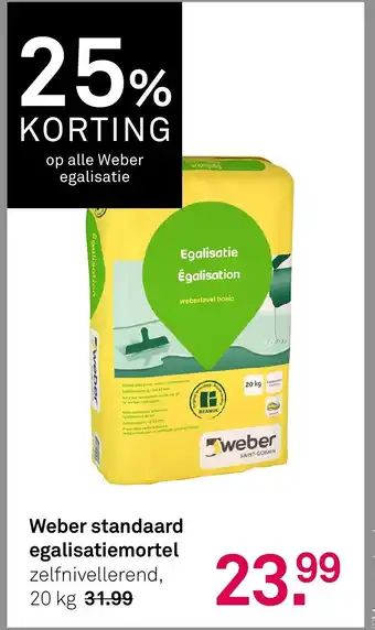 Karwei Weber standaard egalisatiemortel aanbieding