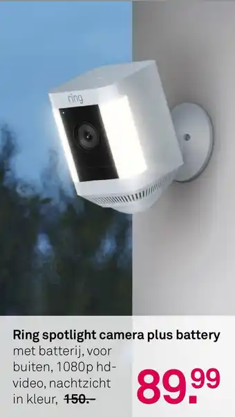 Karwei Ring spotlight camera plus battery aanbieding