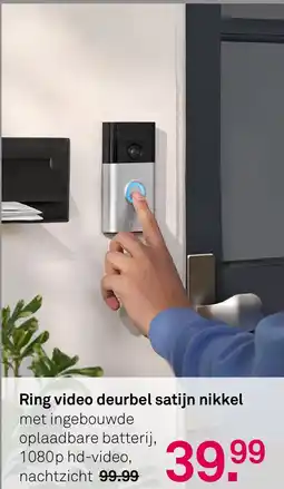 Karwei Ring video deurbel satijn nikkel aanbieding