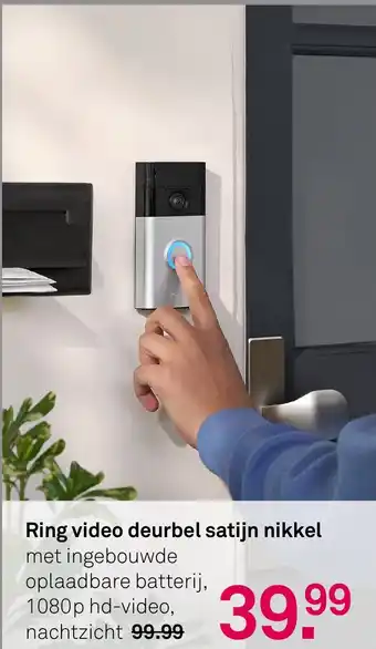 Karwei Ring video deurbel satijn nikkel aanbieding