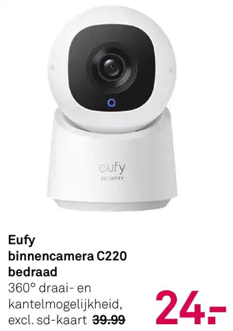Karwei Eufy binnencamera C220 bedraad aanbieding