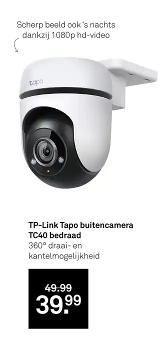 Karwei TP-Link Tapo buitencamera TC40 bedraad aanbieding