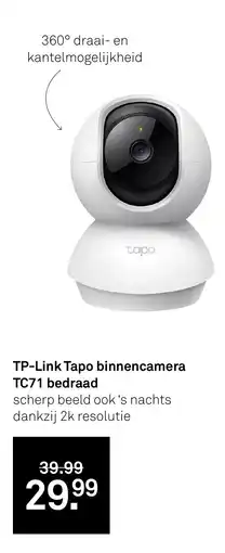 Karwei TP-Link Tapo binnencamera TC71 bedraad aanbieding