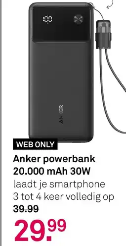 Karwei Anker powerbank 20.000 mAh 30W aanbieding