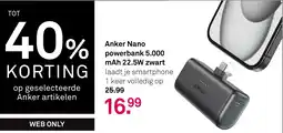 Karwei Anker Nano powerbank 5.000 mAh 22.5W zwart aanbieding