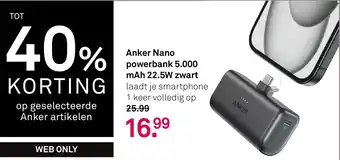 Karwei Anker Nano powerbank 5.000 mAh 22.5W zwart aanbieding