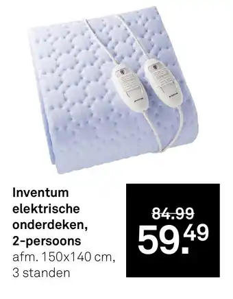 Karwei Inventum elektrische onderdeken, 2-persoons aanbieding
