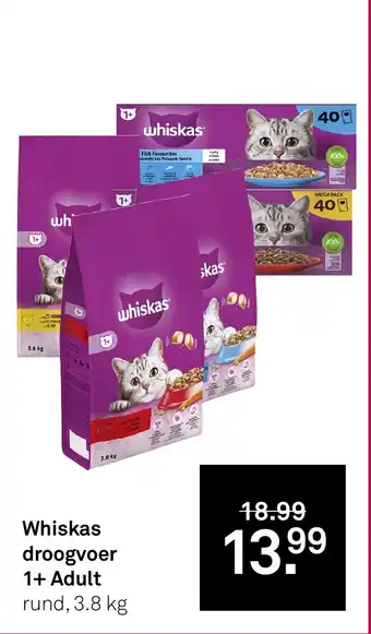 Karwei Whiskas droogvoer 1+ Adult aanbieding