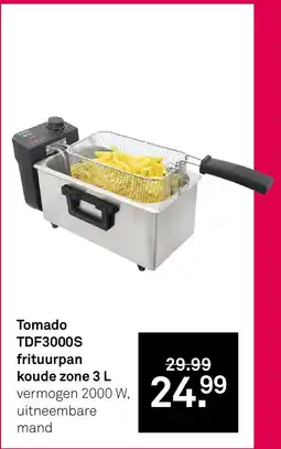 Karwei Tomado TDF3000S frituurpan koude zone aanbieding