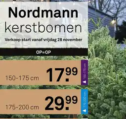 Karwei Nordmann kerstbomen aanbieding
