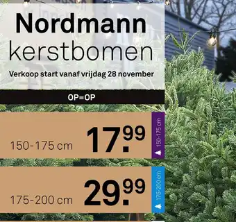 Karwei Nordmann kerstbomen aanbieding
