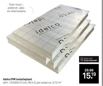 Karwei Idelco PIR isolatieplaat aanbieding