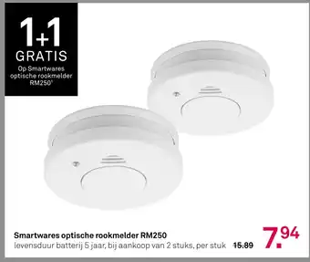 Karwei Smartwares optische rookmelder RM250 aanbieding