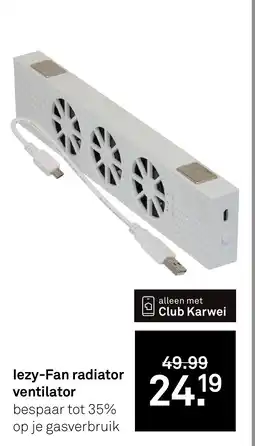 Karwei lezy Fan radiator ventilator aanbieding