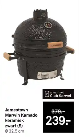 Karwei Jamestown Marwin Kamado keramiek zwart (S) aanbieding