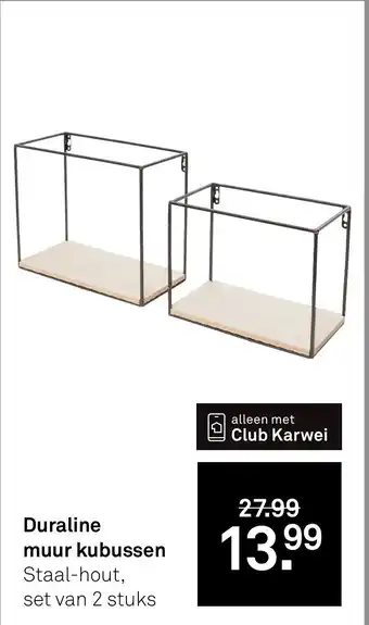 Karwei Duraline muur kubussen aanbieding