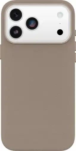 Coolblue Otterbox Symmetry iPhone 17 Pro Max Back Cover met MagSafe Magneet Leer Grijs aanbieding