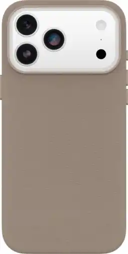 Coolblue Otterbox Symmetry iPhone 17 Pro Max Back Cover met MagSafe Magneet Leer Grijs aanbieding